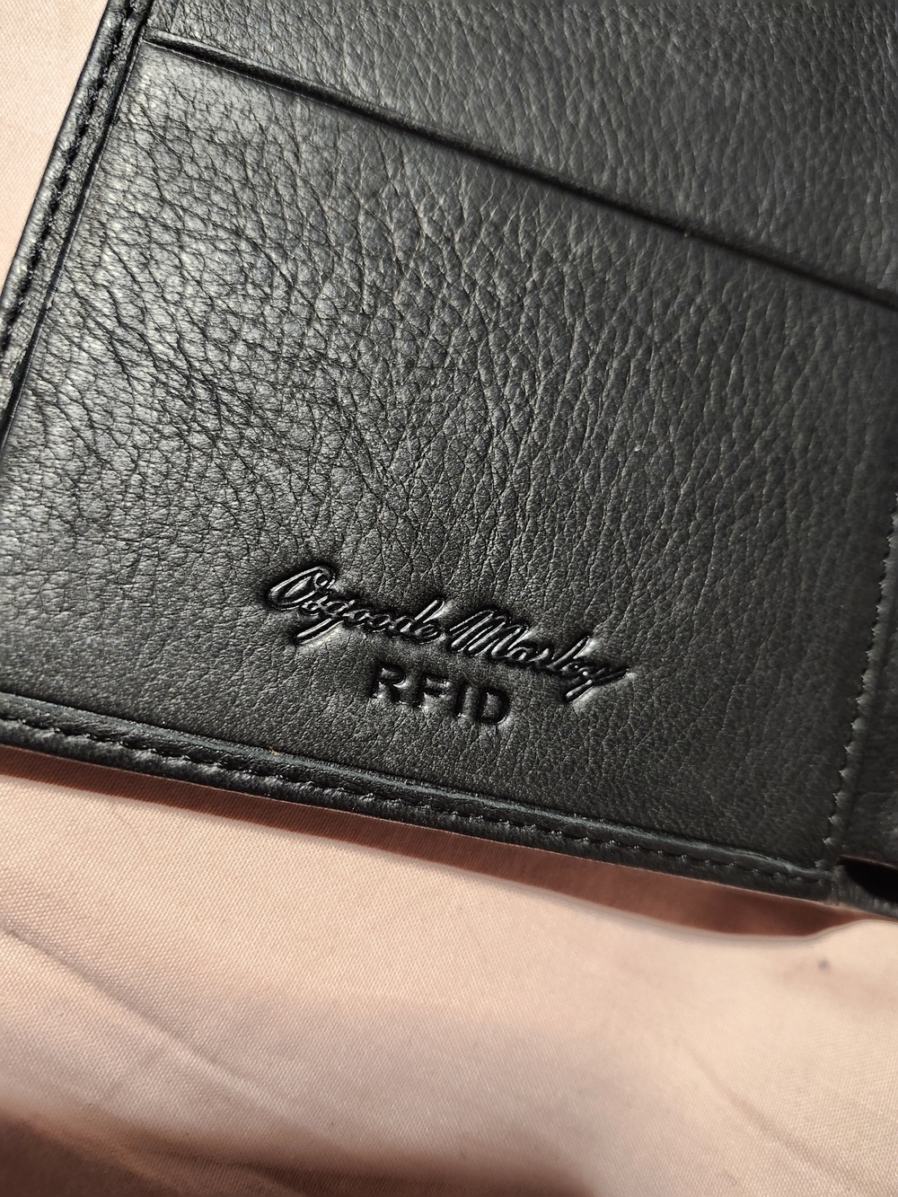 Black RFID Leather Card Holder